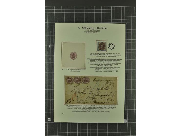 1850/67, umfangreiche Ausstellungs-Sammlung ab Mi.-Nr. 1 auf  96 Blättern mit vielen besseren Marken und Frankaturen, dabei u