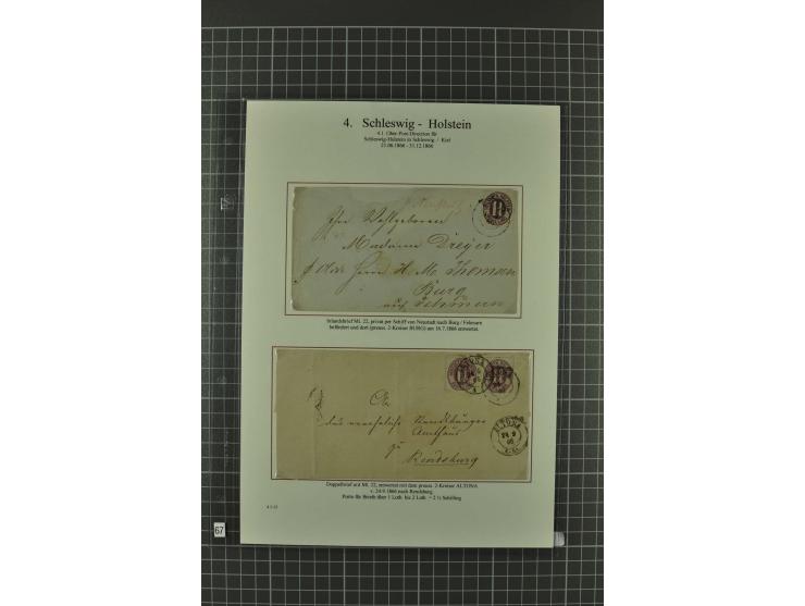 1850/67, umfangreiche Ausstellungs-Sammlung ab Mi.-Nr. 1 auf  96 Blättern mit vielen besseren Marken und Frankaturen, dabei u