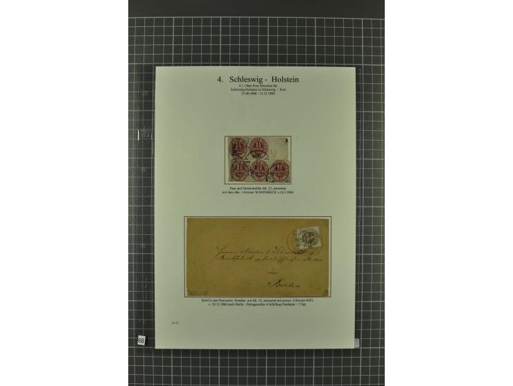 1850/67, umfangreiche Ausstellungs-Sammlung ab Mi.-Nr. 1 auf  96 Blättern mit vielen besseren Marken und Frankaturen, dabei u
