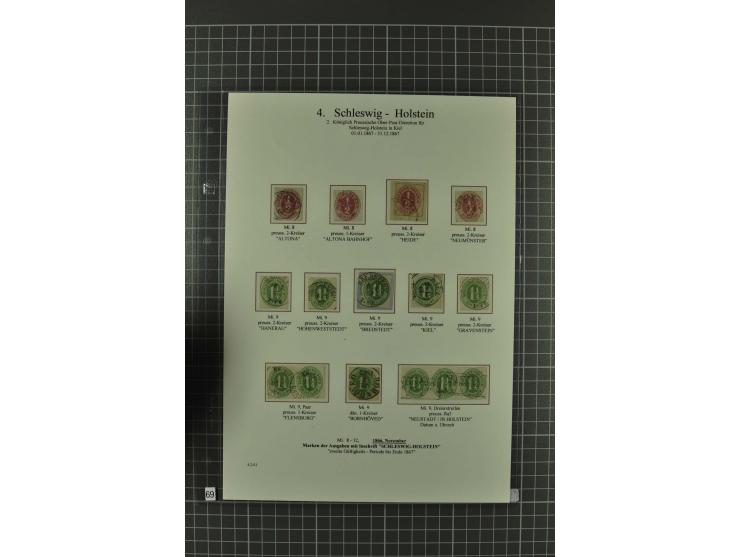 1850/67, umfangreiche Ausstellungs-Sammlung ab Mi.-Nr. 1 auf  96 Blättern mit vielen besseren Marken und Frankaturen, dabei u
