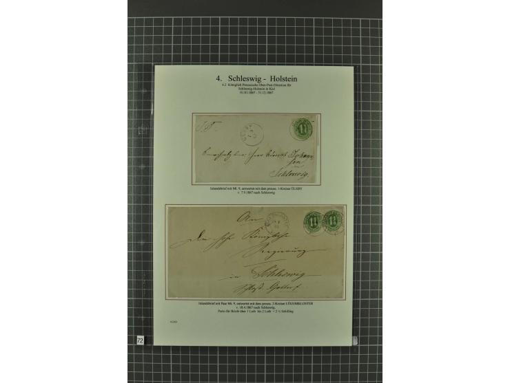 1850/67, umfangreiche Ausstellungs-Sammlung ab Mi.-Nr. 1 auf  96 Blättern mit vielen besseren Marken und Frankaturen, dabei u