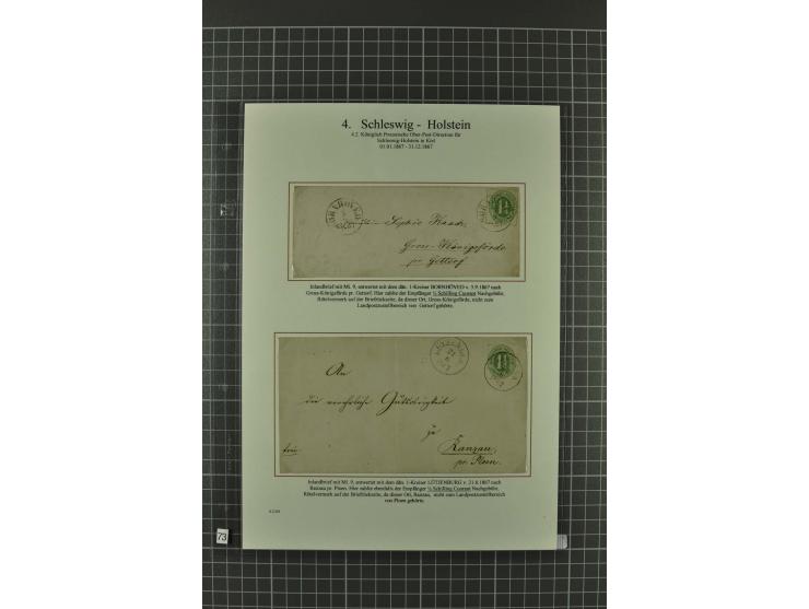 1850/67, umfangreiche Ausstellungs-Sammlung ab Mi.-Nr. 1 auf  96 Blättern mit vielen besseren Marken und Frankaturen, dabei u