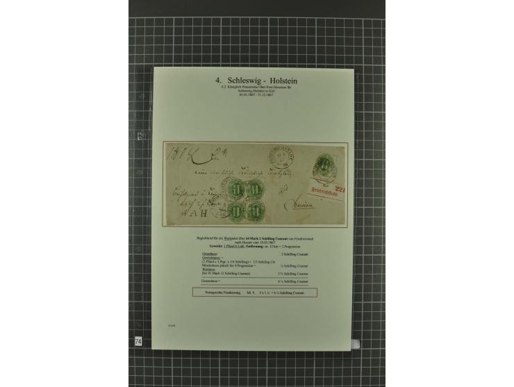 1850/67, umfangreiche Ausstellungs-Sammlung ab Mi.-Nr. 1 auf  96 Blättern mit vielen besseren Marken und Frankaturen, dabei u