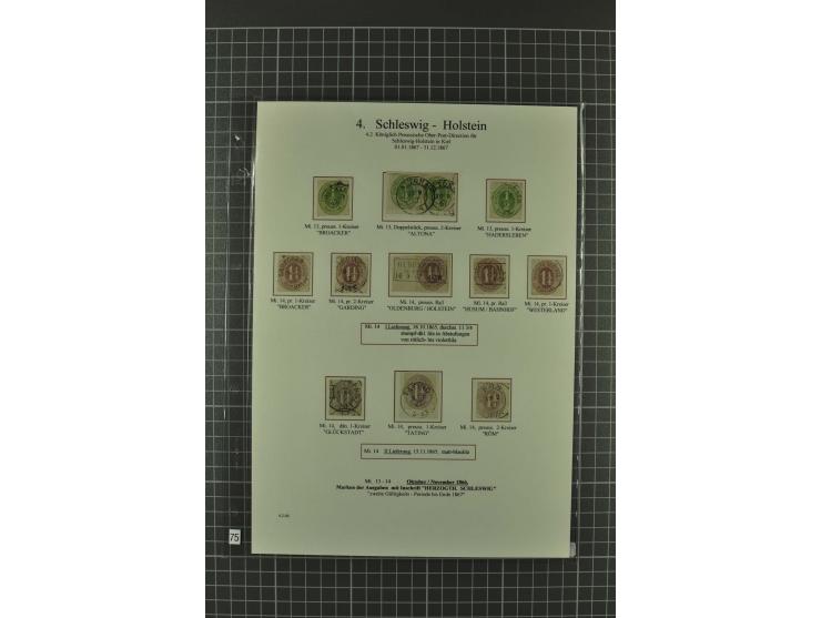 1850/67, umfangreiche Ausstellungs-Sammlung ab Mi.-Nr. 1 auf  96 Blättern mit vielen besseren Marken und Frankaturen, dabei u