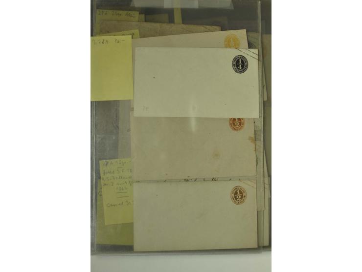 1861/65, große Ganzsachensammlung mit ca. 320 Umschlägen, ungebraucht und gestempelt mit einigen guten Umschlägen u.a. SU1 un