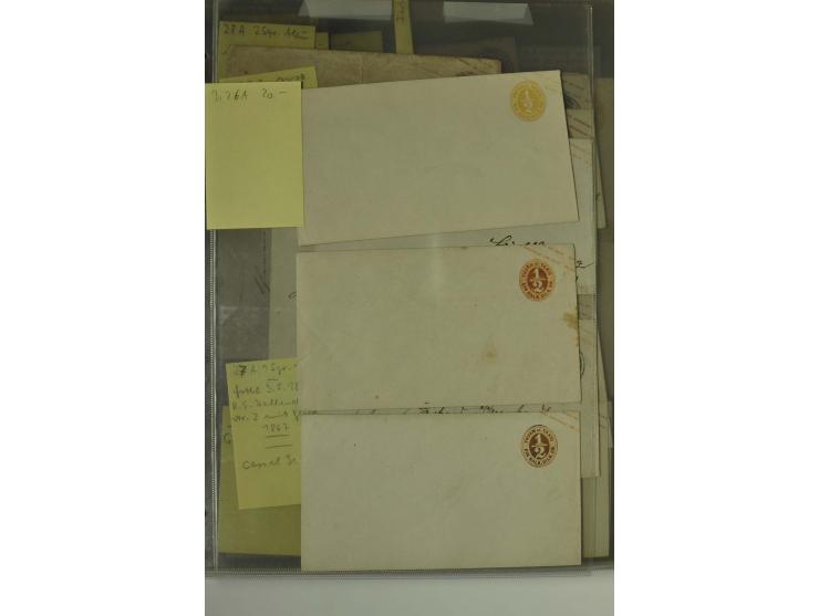 1861/65, große Ganzsachensammlung mit ca. 320 Umschlägen, ungebraucht und gestempelt mit einigen guten Umschlägen u.a. SU1 un