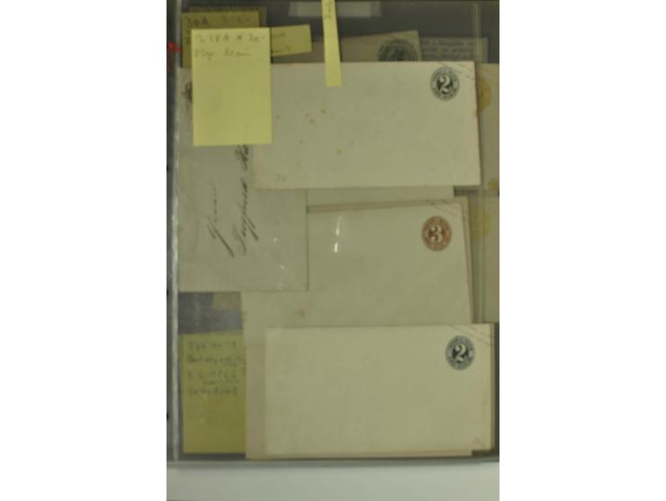 1861/65, große Ganzsachensammlung mit ca. 320 Umschlägen, ungebraucht und gestempelt mit einigen guten Umschlägen u.a. SU1 un