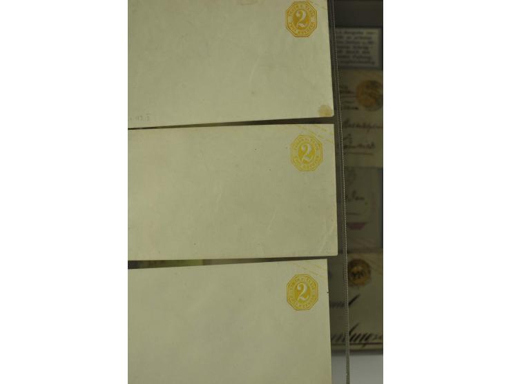 1861/65, große Ganzsachensammlung mit ca. 320 Umschlägen, ungebraucht und gestempelt mit einigen guten Umschlägen u.a. SU1 un