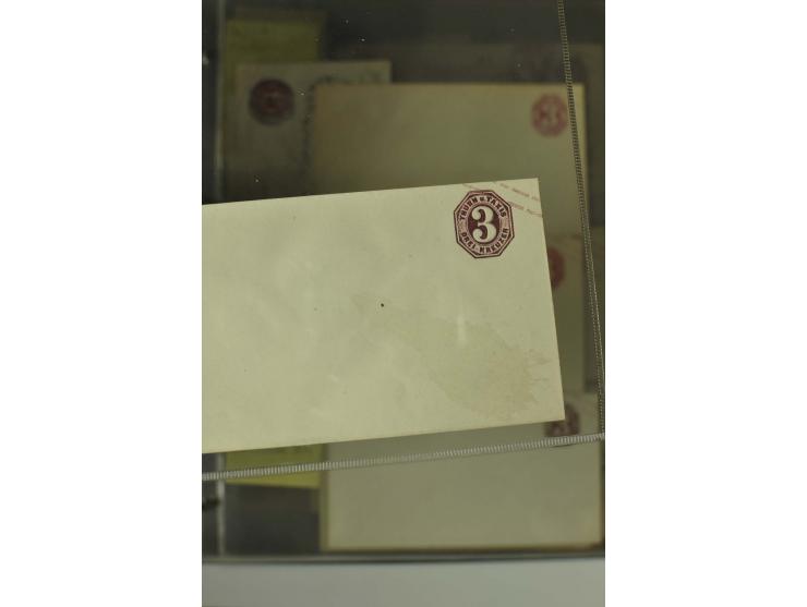 1861/65, große Ganzsachensammlung mit ca. 320 Umschlägen, ungebraucht und gestempelt mit einigen guten Umschlägen u.a. SU1 un