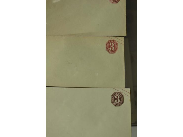1861/65, große Ganzsachensammlung mit ca. 320 Umschlägen, ungebraucht und gestempelt mit einigen guten Umschlägen u.a. SU1 un