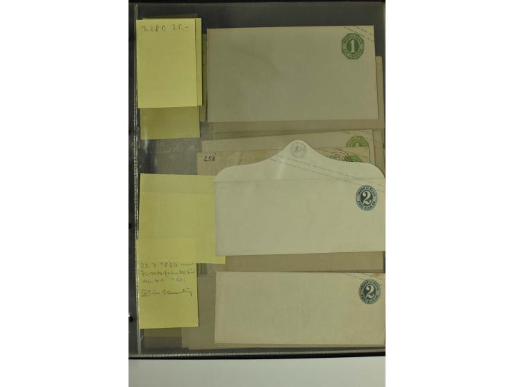 1861/65, große Ganzsachensammlung mit ca. 320 Umschlägen, ungebraucht und gestempelt mit einigen guten Umschlägen u.a. SU1 un