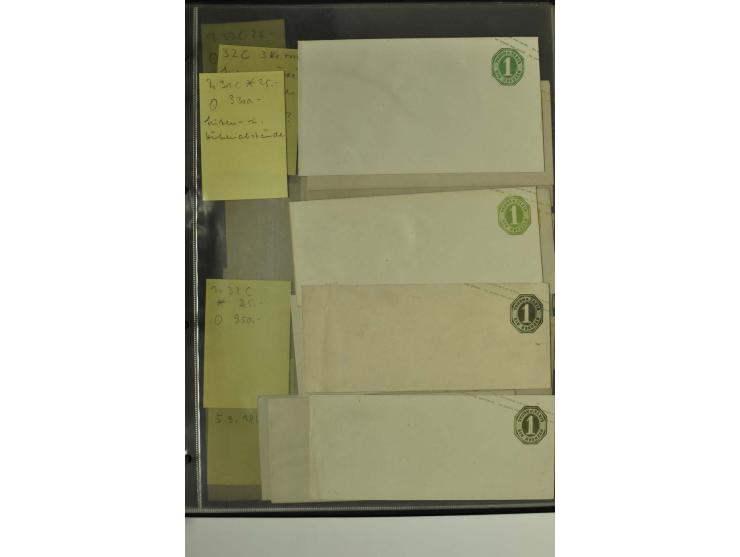 1861/65, große Ganzsachensammlung mit ca. 320 Umschlägen, ungebraucht und gestempelt mit einigen guten Umschlägen u.a. SU1 un