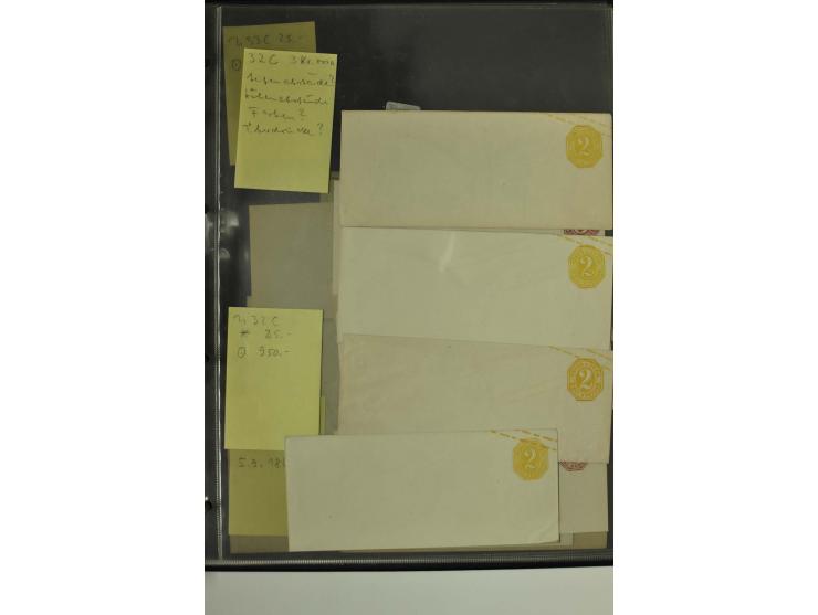 1861/65, große Ganzsachensammlung mit ca. 320 Umschlägen, ungebraucht und gestempelt mit einigen guten Umschlägen u.a. SU1 un