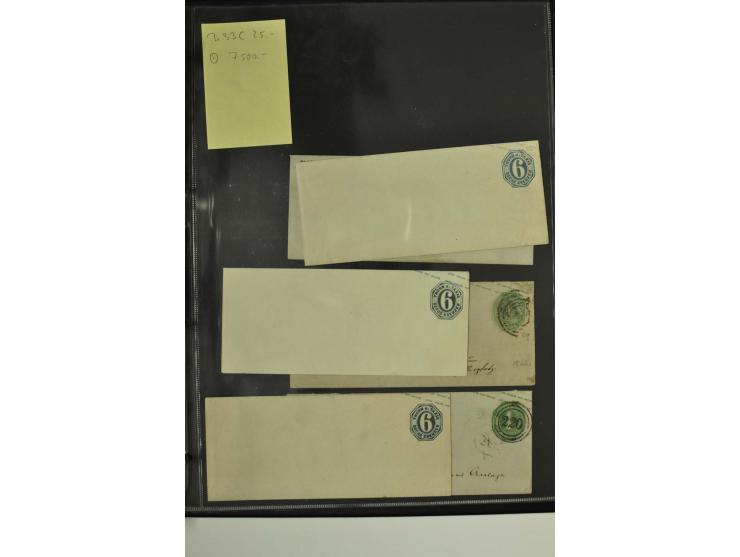 1861/65, große Ganzsachensammlung mit ca. 320 Umschlägen, ungebraucht und gestempelt mit einigen guten Umschlägen u.a. SU1 un