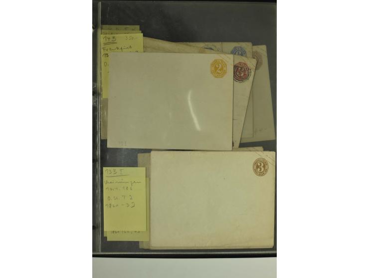 1861/65, große Ganzsachensammlung mit ca. 320 Umschlägen, ungebraucht und gestempelt mit einigen guten Umschlägen u.a. SU1 un