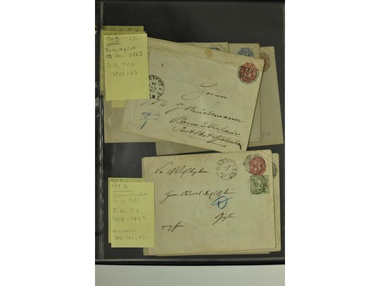 1861/65, große Ganzsachensammlung mit ca. 320 Umschlägen, ungebraucht und gestempelt mit einigen guten Umschlägen u.a. SU1 un