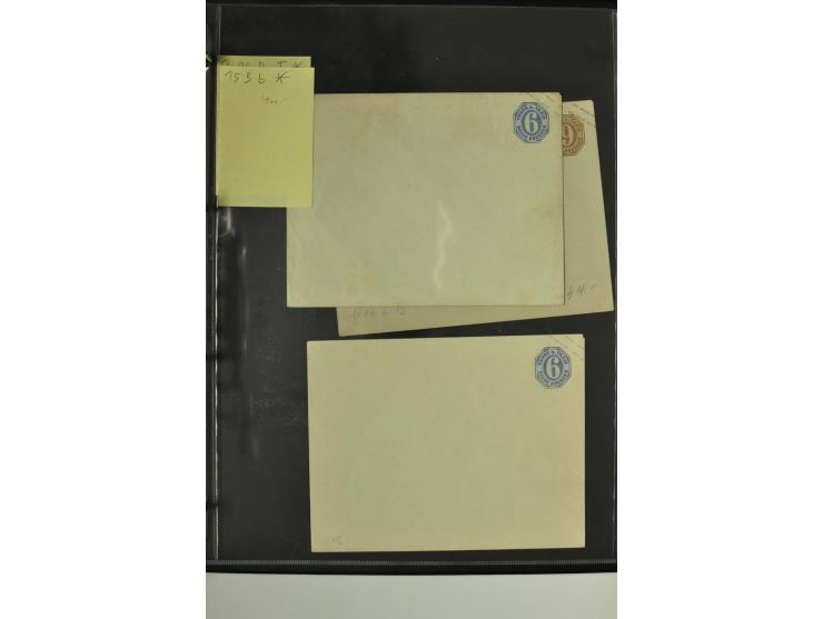 1861/65, große Ganzsachensammlung mit ca. 320 Umschlägen, ungebraucht und gestempelt mit einigen guten Umschlägen u.a. SU1 un