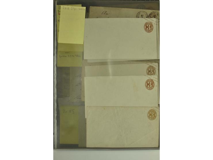 1861/65, große Ganzsachensammlung mit ca. 320 Umschlägen, ungebraucht und gestempelt mit einigen guten Umschlägen u.a. SU1 un