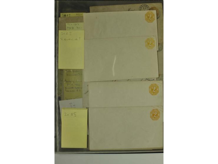 1861/65, große Ganzsachensammlung mit ca. 320 Umschlägen, ungebraucht und gestempelt mit einigen guten Umschlägen u.a. SU1 un
