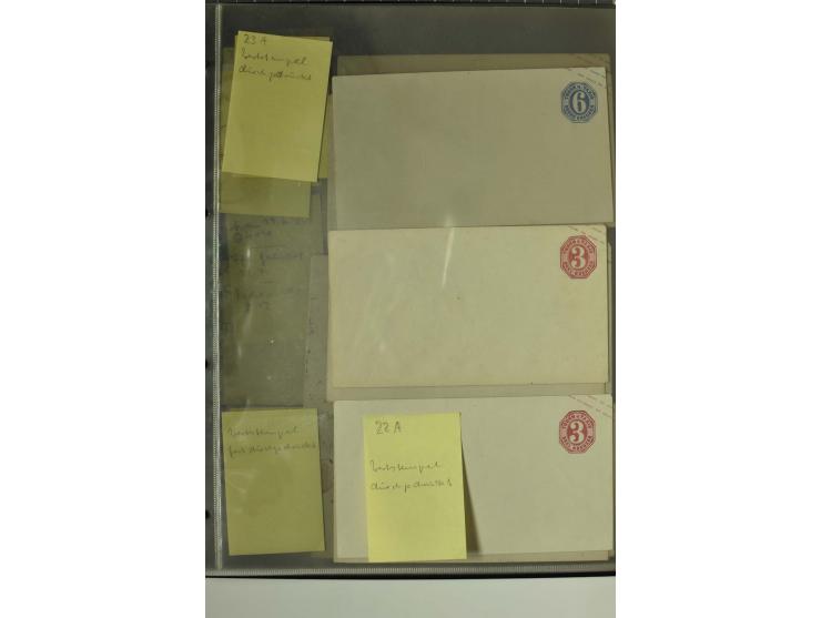 1861/65, große Ganzsachensammlung mit ca. 320 Umschlägen, ungebraucht und gestempelt mit einigen guten Umschlägen u.a. SU1 un