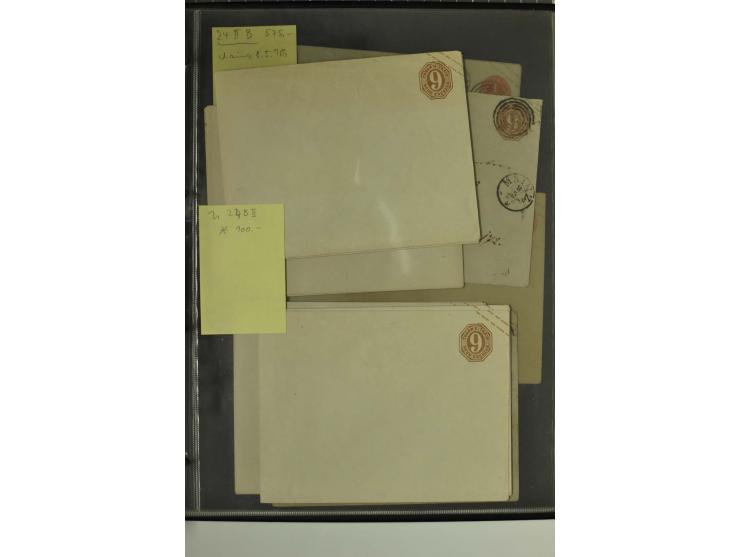 1861/65, große Ganzsachensammlung mit ca. 320 Umschlägen, ungebraucht und gestempelt mit einigen guten Umschlägen u.a. SU1 un