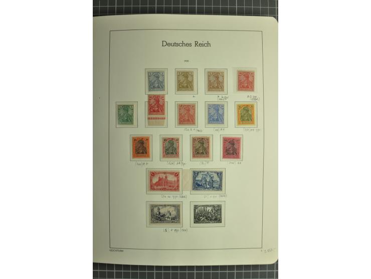 1872/1923, postfrische und ungebrauchte Sammlung inkl. Dienstmarken im Leuchtturm-Vordruckalbum mit gutem Brustschild- und Ge