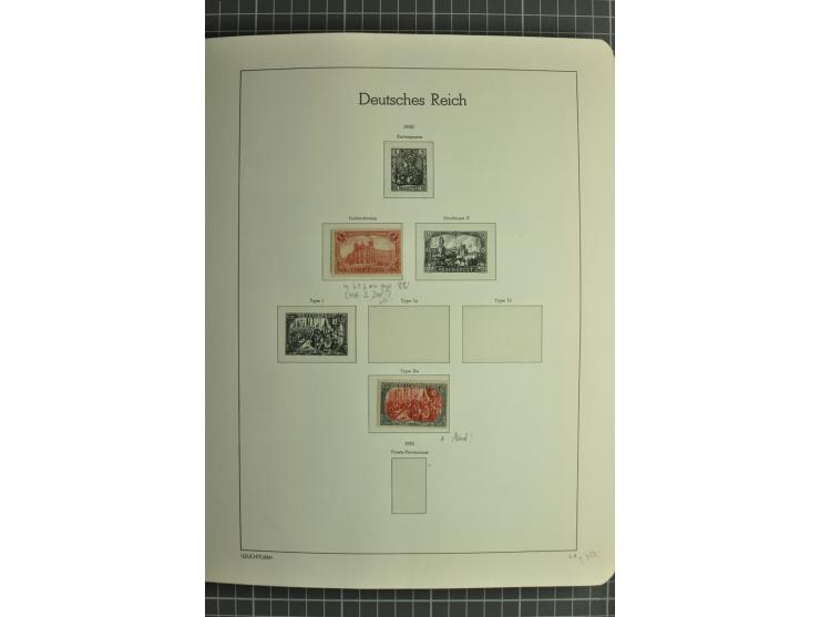 1872/1923, postfrische und ungebrauchte Sammlung inkl. Dienstmarken im Leuchtturm-Vordruckalbum mit gutem Brustschild- und Ge