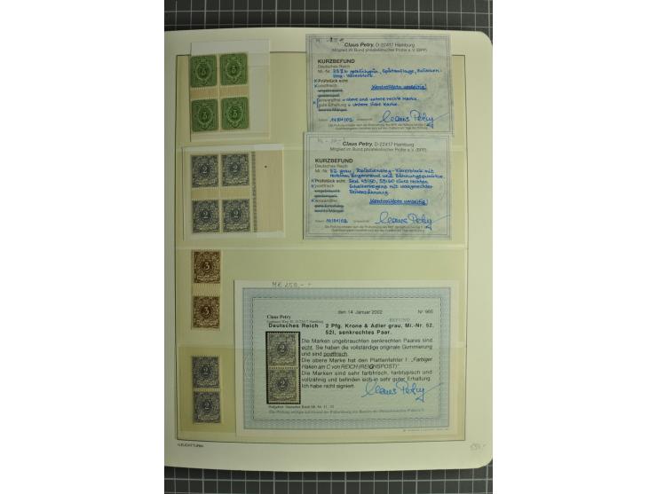 1872/1923, postfrische und ungebrauchte Sammlung inkl. Dienstmarken im Leuchtturm-Vordruckalbum mit gutem Brustschild- und Ge