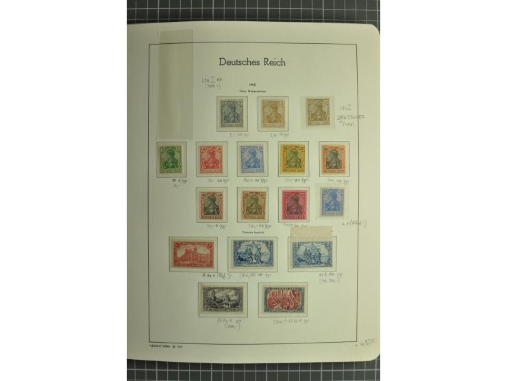 1872/1923, postfrische und ungebrauchte Sammlung inkl. Dienstmarken im Leuchtturm-Vordruckalbum mit gutem Brustschild- und Ge