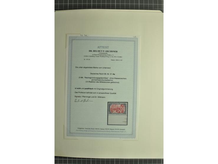1872/1923, postfrische und ungebrauchte Sammlung inkl. Dienstmarken im Leuchtturm-Vordruckalbum mit gutem Brustschild- und Ge