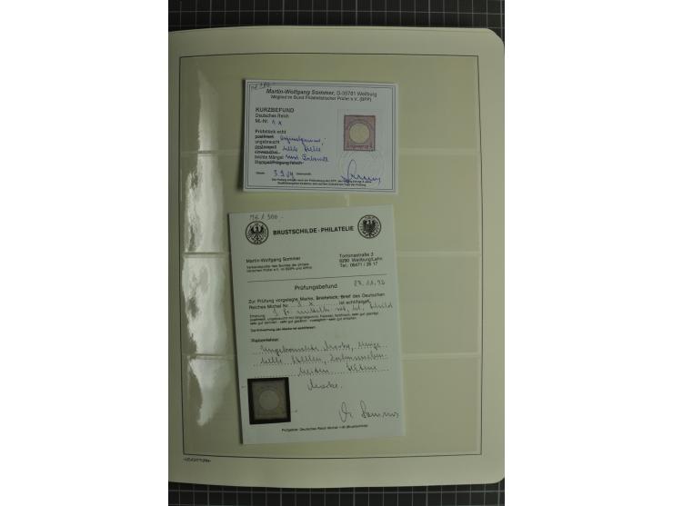 1872/1923, postfrische und ungebrauchte Sammlung inkl. Dienstmarken im Leuchtturm-Vordruckalbum mit gutem Brustschild- und Ge