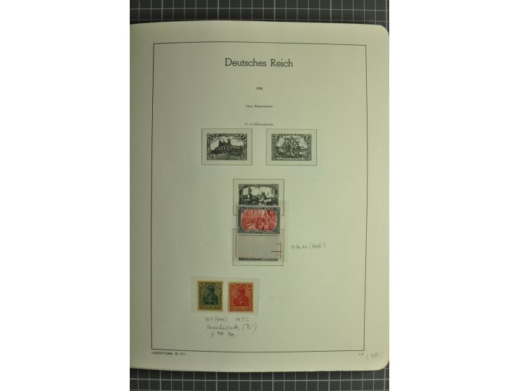 1872/1923, postfrische und ungebrauchte Sammlung inkl. Dienstmarken im Leuchtturm-Vordruckalbum mit gutem Brustschild- und Ge