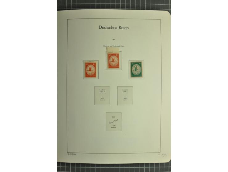 1872/1923, postfrische und ungebrauchte Sammlung inkl. Dienstmarken im Leuchtturm-Vordruckalbum mit gutem Brustschild- und Ge