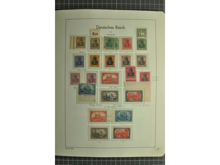 1872/1923, postfrische und ungebrauchte Sammlung inkl. Dienstmarken im Leuchtturm-Vordruckalbum mit gutem Brustschild- und Ge