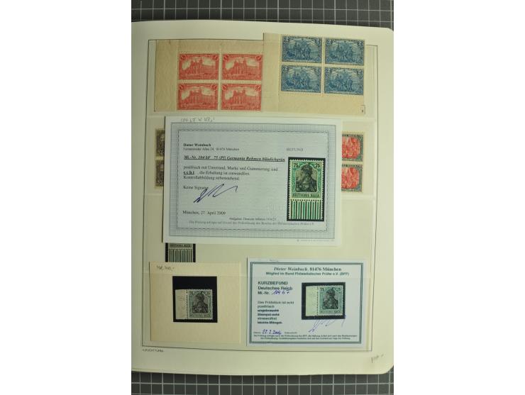 1872/1923, postfrische und ungebrauchte Sammlung inkl. Dienstmarken im Leuchtturm-Vordruckalbum mit gutem Brustschild- und Ge