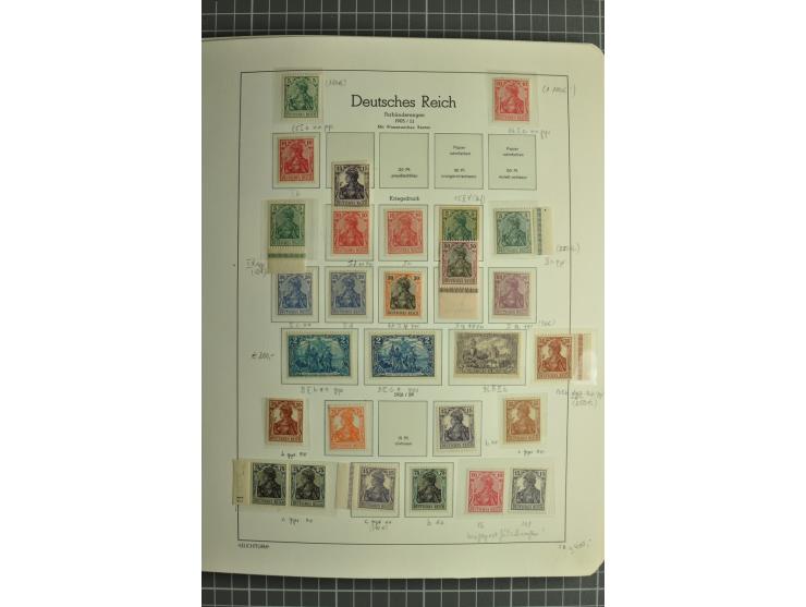 1872/1923, postfrische und ungebrauchte Sammlung inkl. Dienstmarken im Leuchtturm-Vordruckalbum mit gutem Brustschild- und Ge