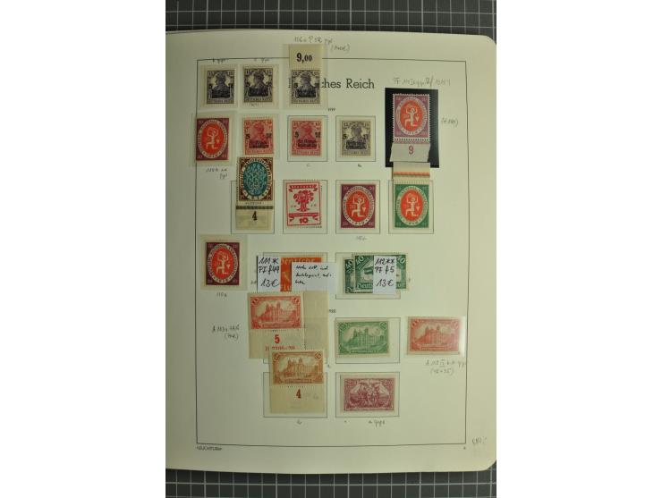 1872/1923, postfrische und ungebrauchte Sammlung inkl. Dienstmarken im Leuchtturm-Vordruckalbum mit gutem Brustschild- und Ge