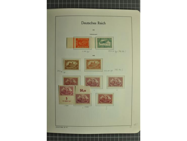 1872/1923, postfrische und ungebrauchte Sammlung inkl. Dienstmarken im Leuchtturm-Vordruckalbum mit gutem Brustschild- und Ge