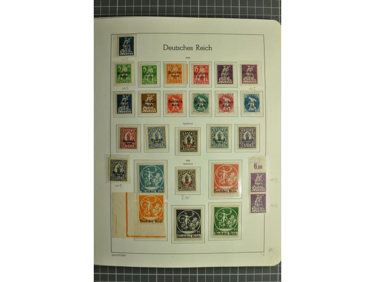 1872/1923, postfrische und ungebrauchte Sammlung inkl. Dienstmarken im Leuchtturm-Vordruckalbum mit gutem Brustschild- und Ge