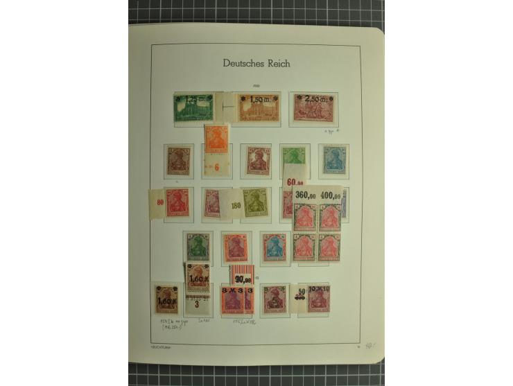 1872/1923, postfrische und ungebrauchte Sammlung inkl. Dienstmarken im Leuchtturm-Vordruckalbum mit gutem Brustschild- und Ge