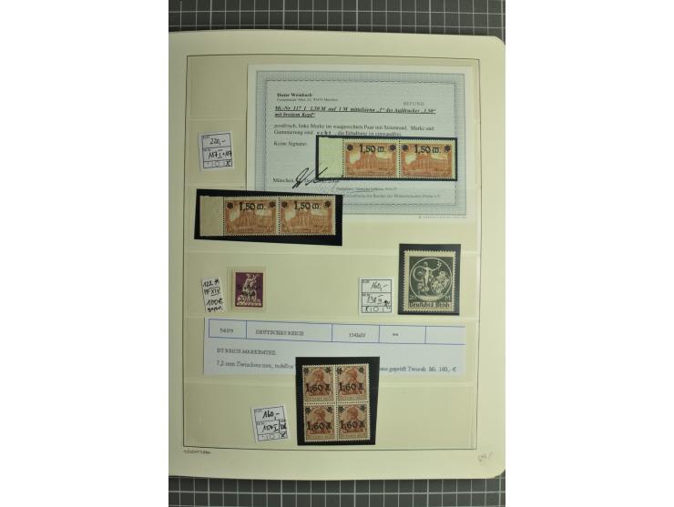 1872/1923, postfrische und ungebrauchte Sammlung inkl. Dienstmarken im Leuchtturm-Vordruckalbum mit gutem Brustschild- und Ge