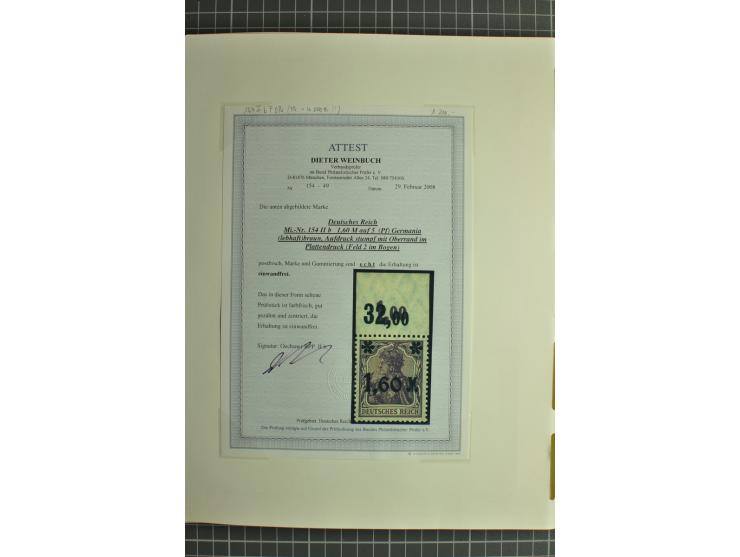 1872/1923, postfrische und ungebrauchte Sammlung inkl. Dienstmarken im Leuchtturm-Vordruckalbum mit gutem Brustschild- und Ge