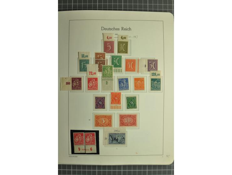 1872/1923, postfrische und ungebrauchte Sammlung inkl. Dienstmarken im Leuchtturm-Vordruckalbum mit gutem Brustschild- und Ge