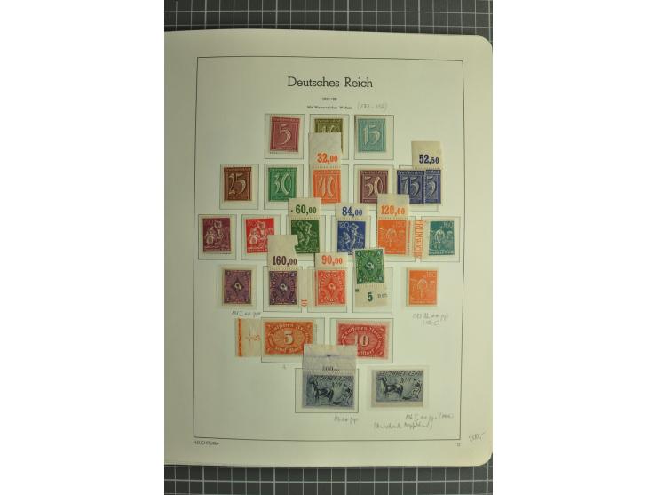 1872/1923, postfrische und ungebrauchte Sammlung inkl. Dienstmarken im Leuchtturm-Vordruckalbum mit gutem Brustschild- und Ge