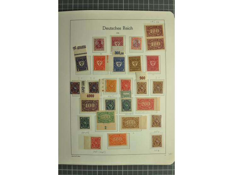 1872/1923, postfrische und ungebrauchte Sammlung inkl. Dienstmarken im Leuchtturm-Vordruckalbum mit gutem Brustschild- und Ge
