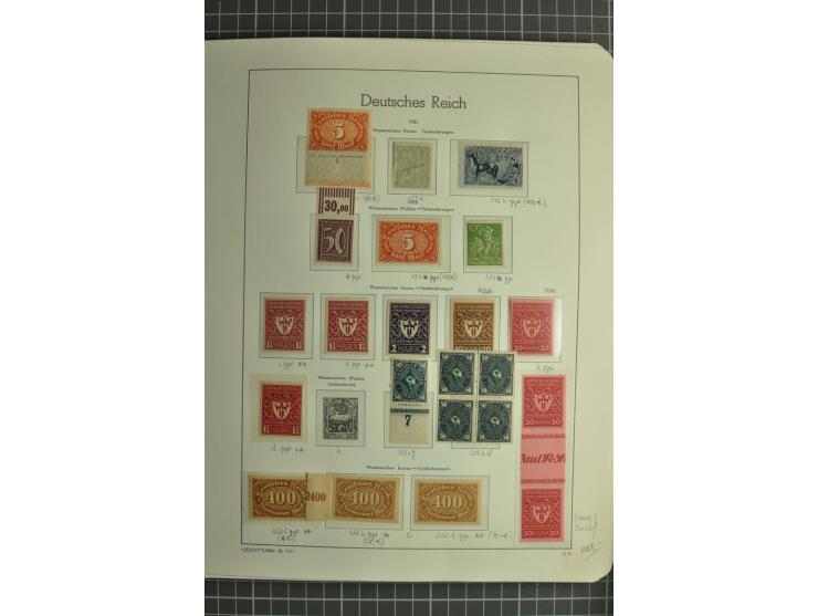1872/1923, postfrische und ungebrauchte Sammlung inkl. Dienstmarken im Leuchtturm-Vordruckalbum mit gutem Brustschild- und Ge