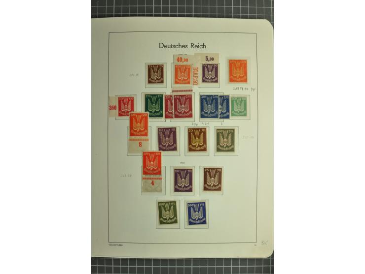 1872/1923, postfrische und ungebrauchte Sammlung inkl. Dienstmarken im Leuchtturm-Vordruckalbum mit gutem Brustschild- und Ge