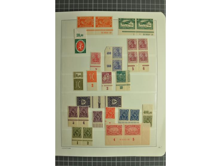 1872/1923, postfrische und ungebrauchte Sammlung inkl. Dienstmarken im Leuchtturm-Vordruckalbum mit gutem Brustschild- und Ge
