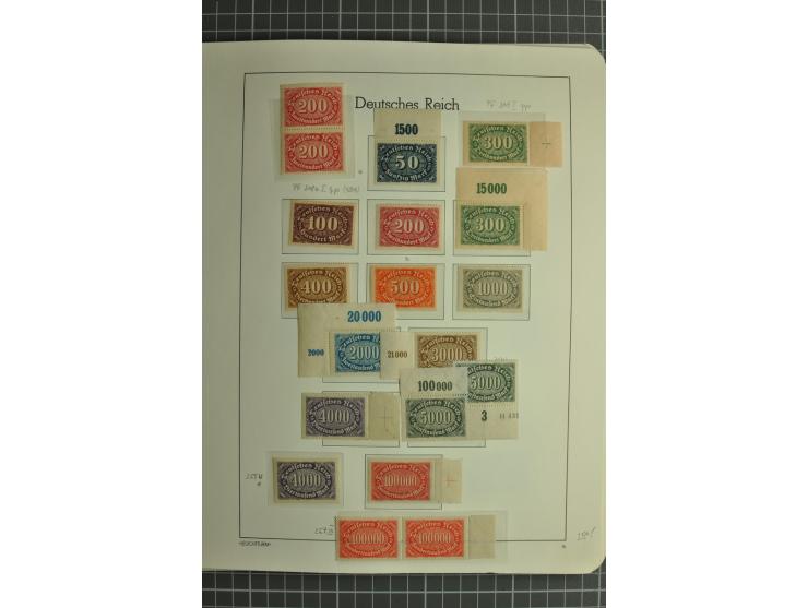 1872/1923, postfrische und ungebrauchte Sammlung inkl. Dienstmarken im Leuchtturm-Vordruckalbum mit gutem Brustschild- und Ge