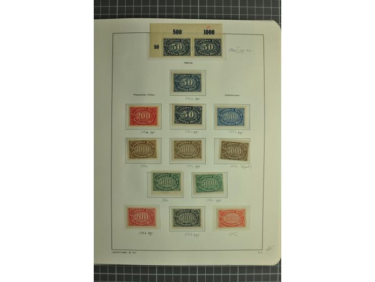 1872/1923, postfrische und ungebrauchte Sammlung inkl. Dienstmarken im Leuchtturm-Vordruckalbum mit gutem Brustschild- und Ge